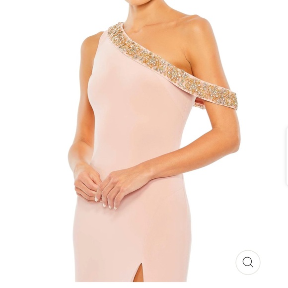 Mac Duggal High Slit Asymmetrical Dress - Picture 3 of 15